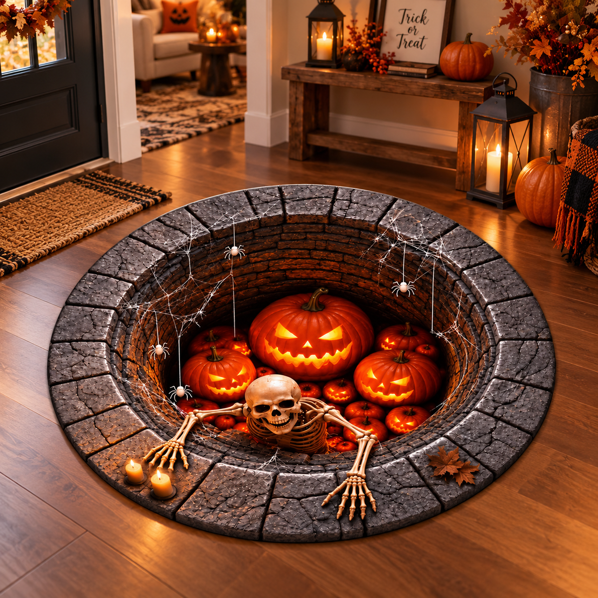 Halloween Pumpkin 3D Illusion Rug, Spooky Vortex Floor Decor, Gothic Home Accent, Scary Bottomless Pit Home Decor, Halloween Party Rug 13fda58a-75cb-45b6-849b-1f892c12c5fa-khj-1-.png
