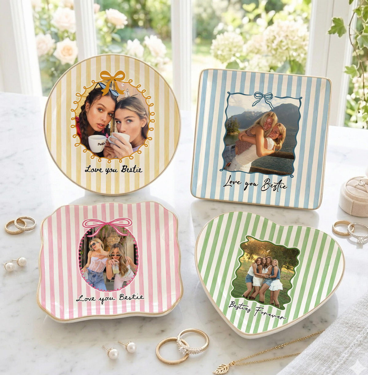 Personalized Bestie Photo Trinket Dish, Ceramic Trinket Tray for Best Friend, Bestie Striped Ring Dish, Birthday Gifts For Bestie 14084bde-c31c-4800-8f89-ddcbd7b86cbf-1.jpg