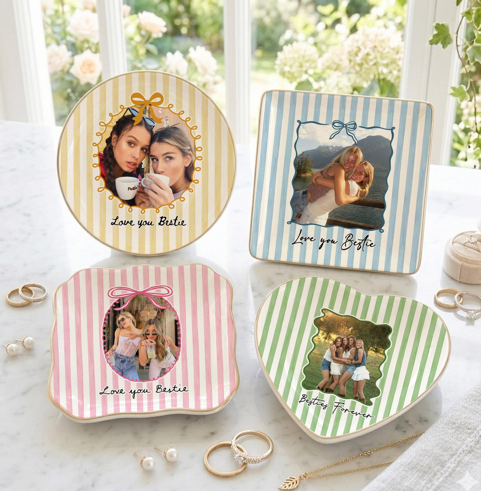 Personalized Bestie Photo Trinket Dish, Ceramic Trinket Tray for Best Friend, Bestie Striped Ring Dish, Birthday Gifts For Bestie 14084bde-c31c-4800-8f89-ddcbd7b86cbf-1.jpg