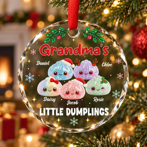 Christmas Little Dumplings - Personalized Glass Ornament - Christmas Gift For Family, Gift For Kids 140c3d04-a8b9-4f96-9469-a88e9d62c317-dumpling-2_converted.png