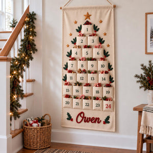 Custom Name Christmas Advent Calendar, 24 Pocket Fabric Countdown Organizer, Personalized Reusable Advent Calendar, Christmas Wall Hanging 1413d30c-e9e1-4c2c-b58a-3d5e439a6291-il_1588xN.8555747439_bacs.jpg