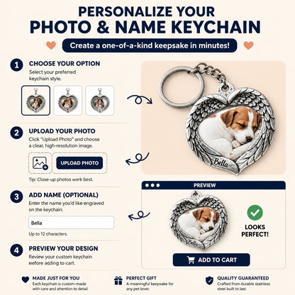 Angel Wings Pet Photo Keychain – Custom Photo + Name - Personalized Stainless Steel Keychain 1424b447-8003-439a-aa3e-1c7e62592aac.jpg
