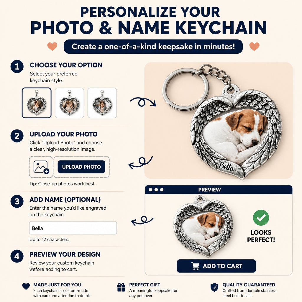 Angel Wings Pet Photo Keychain – Custom Photo + Name - Personalized Stainless Steel Keychain 1424b447-8003-439a-aa3e-1c7e62592aac.jpg