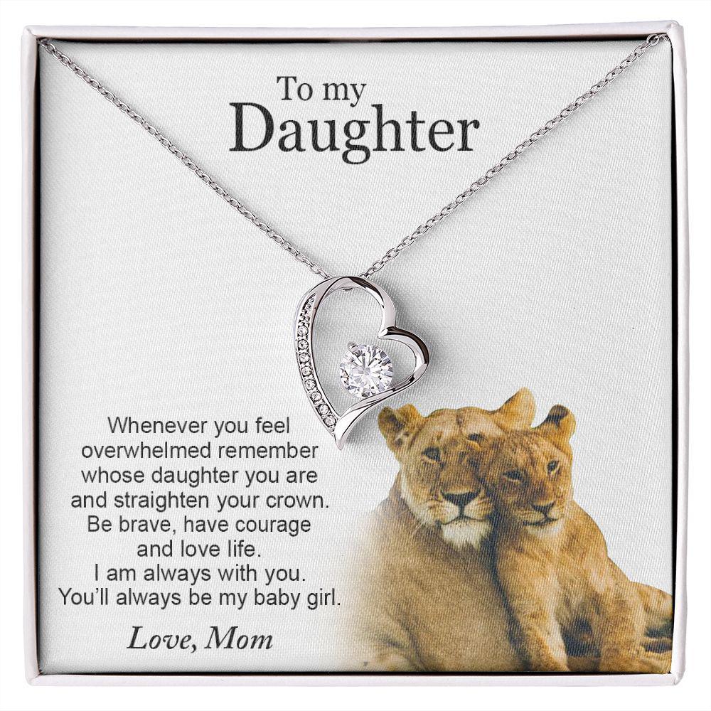 To My Daughter Remember Whose Daughter You Are, Necklace With Message Card, Sentimental Gift For Daughter. 1432.jpg