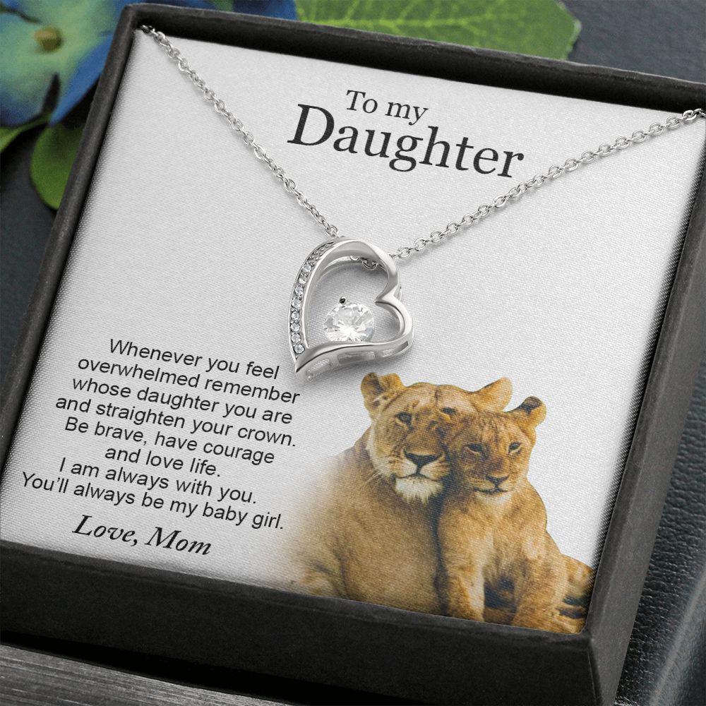 To My Daughter Remember Whose Daughter You Are, Necklace With Message Card, Sentimental Gift For Daughter. 1434.jpg