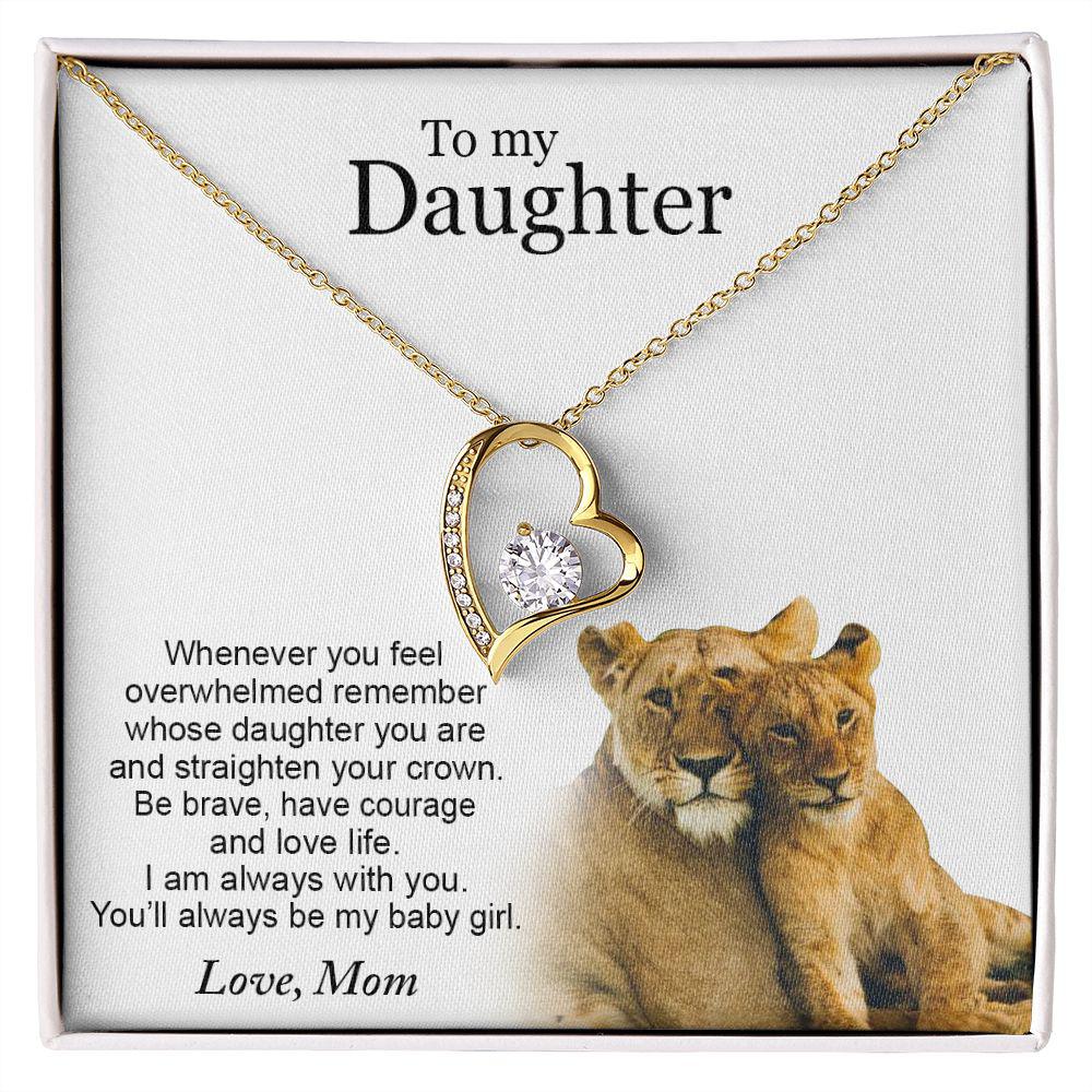 To My Daughter Remember Whose Daughter You Are, Necklace With Message Card, Sentimental Gift For Daughter. 1435.jpg