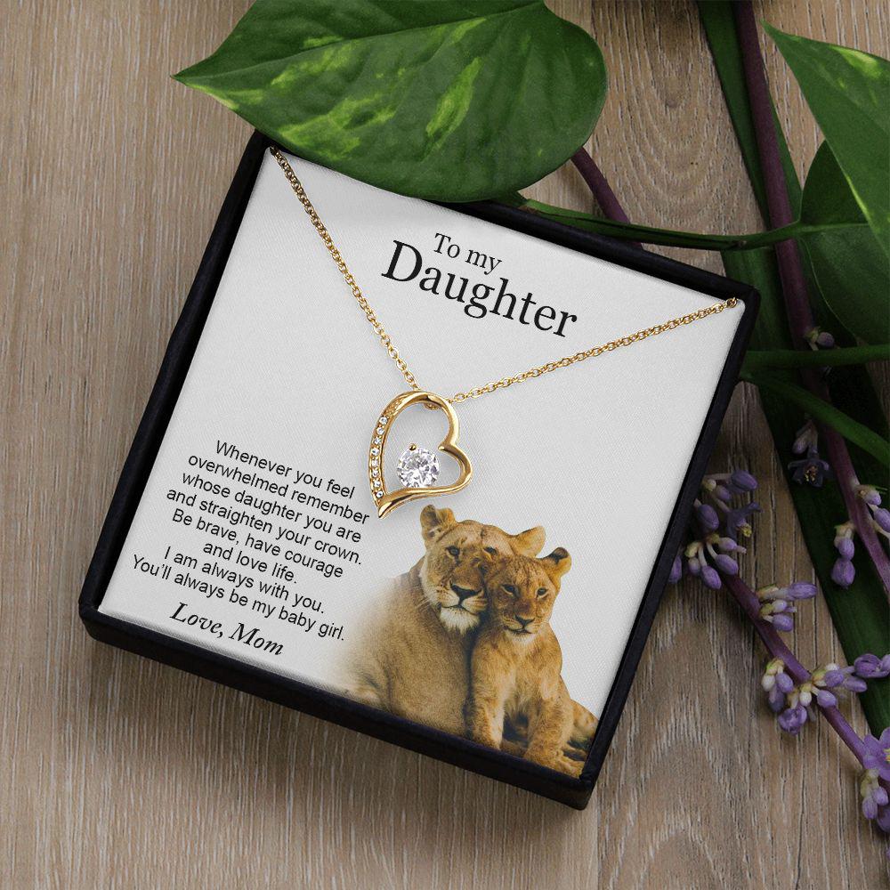 To My Daughter Remember Whose Daughter You Are, Necklace With Message Card, Sentimental Gift For Daughter. 1436.jpg