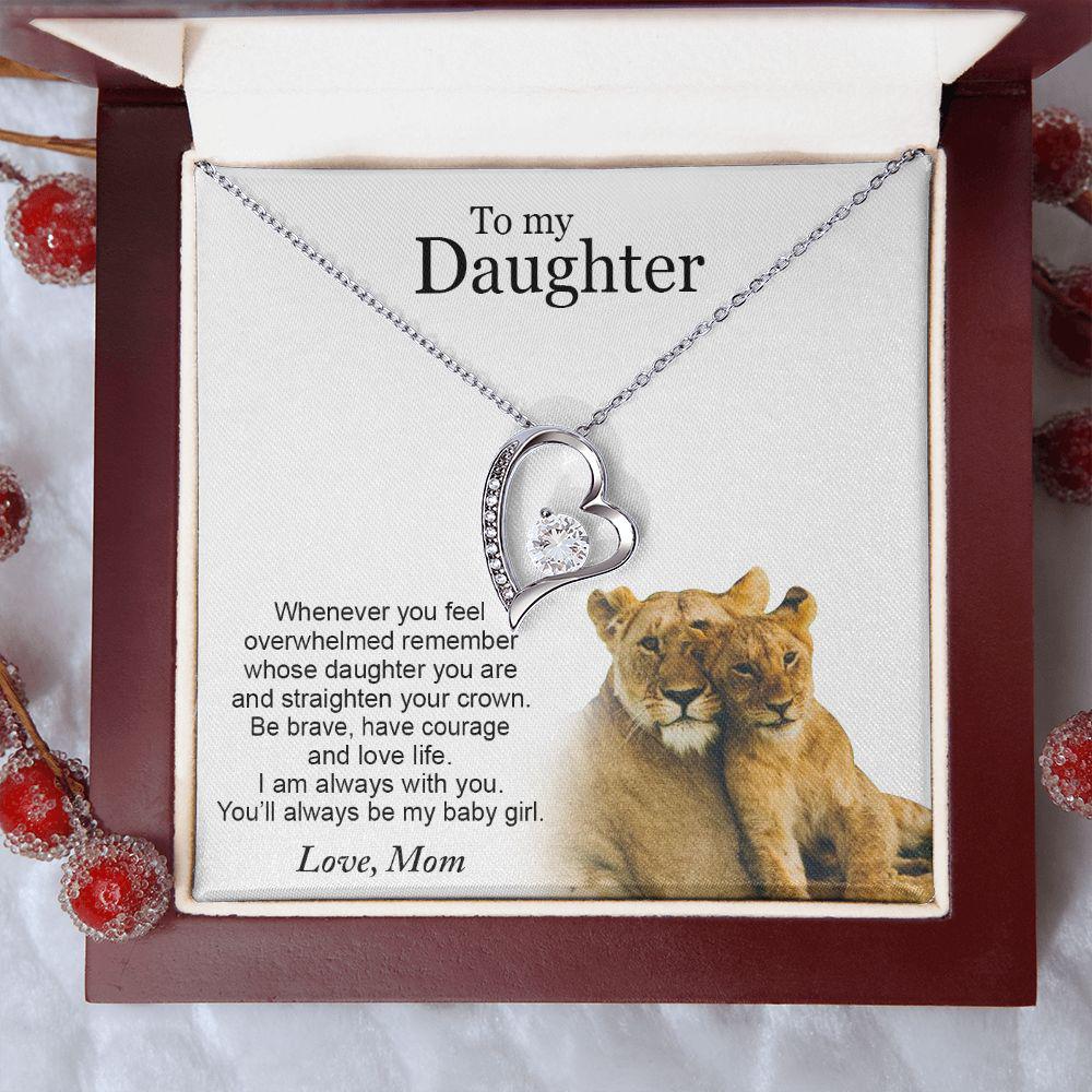 To My Daughter Remember Whose Daughter You Are, Necklace With Message Card, Sentimental Gift For Daughter. 1438.jpg