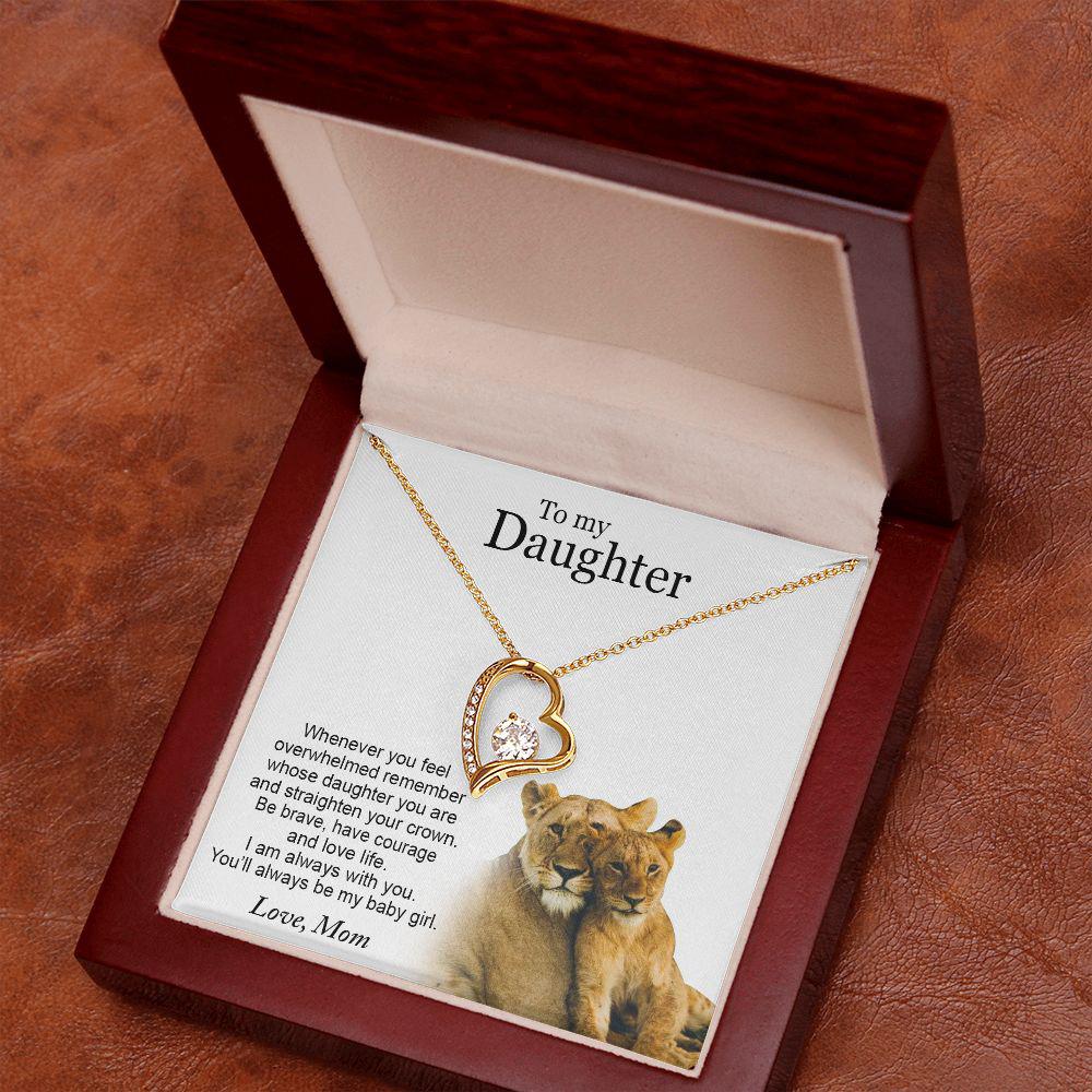 To My Daughter Remember Whose Daughter You Are, Necklace With Message Card, Sentimental Gift For Daughter. 1439.jpg