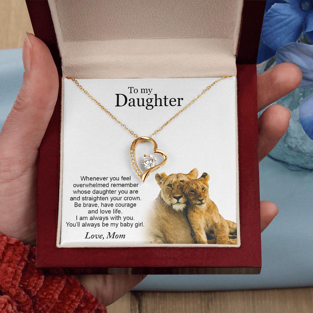 To My Daughter Remember Whose Daughter You Are, Necklace With Message Card, Sentimental Gift For Daughter. 1440.jpg