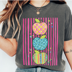 Comfort Colors Teacher Shirt, Colorful Apple Teacher Tee, Preppy Back to School Shirt, Cute Teacher Appreciation Gift 144b0b25-4acd-49a8-b803-e0556e1030b3-4.png