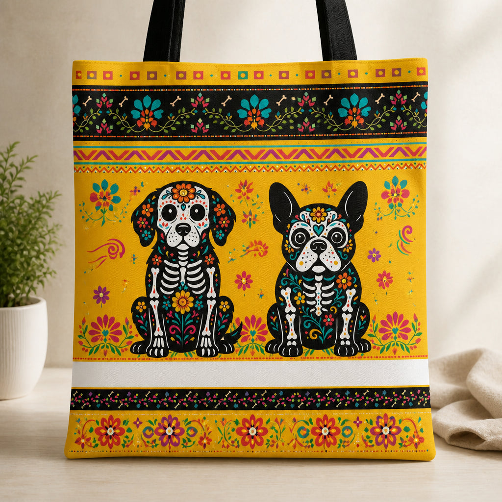 Sugar Skull Dogs Personalized Photo Tote - Personalized AOP Tote 1450cec2-2d69-4116-adbd-e1772955e44d.jpg