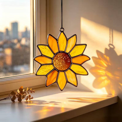 Minimalist Sunflower Stained Glass Suncatcher, Room Glass Ornament, Housewarming Gift, Yellow Floral Window Hanging, Rustic Decor 1453d2c9-cced-4f2b-ad9a-672fc4f4f99c-jgjhhjjhhjuyyuyu-1-.jpg