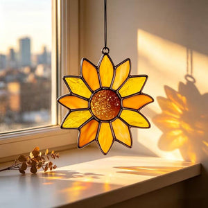 Minimalist Sunflower Stained Glass Suncatcher, Room Glass Ornament, Housewarming Gift, Yellow Floral Window Hanging, Rustic Decor 1453d2c9-cced-4f2b-ad9a-672fc4f4f99c-jgjhhjjhhjuyyuyu-1-.jpg