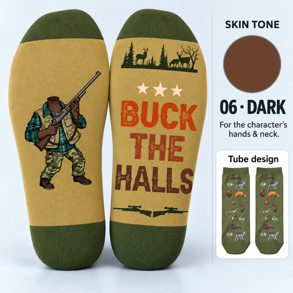 Hunting Socks Funny Gift For Dad Grandpa Husband - Personalized Socks, Gift For Hims, Dad, Brother, Husband 1460341f-bf47-49f4-a26a-73e74d3662c5-B-ng-m-u-da-m-06-6.png