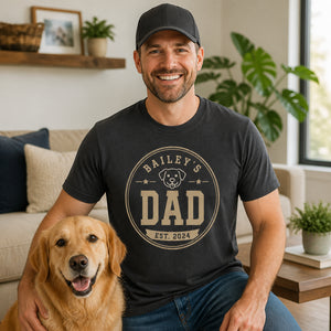 Pet Name’s Dad – Est. Year Retro Badge Tee - Personalized T-shirt 1465584a-c792-4563-806c-999dcb000c48.jpg