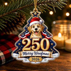 250 Merry Woofmas 2026 Tree-Shape Ornament - Shape Ornament 146ddf2d-92b1-4eb6-a683-aed59fbc80b2.jpg