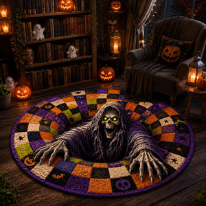 Halloween 3D Illusion Round Rug, Skeleton Vortex Foldable Floor Mat, Spooky Horror Area Rug, Gothic Living Room Decor Gift 14752dbf-0046-46eb-8aea-ecad4d6ee03b-2.png