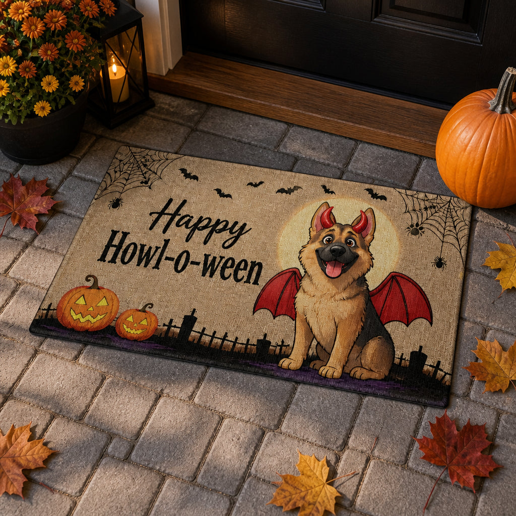 Happy Howl‑o‑ween Devil Dog Doormat - Doormat 148965ee-f850-48a2-8bac-6b72d58917c7.jpg