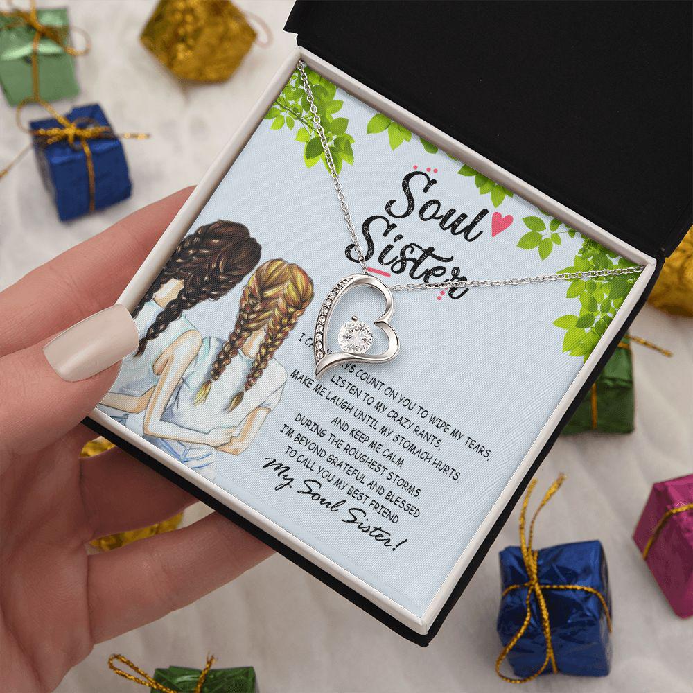 To My Sister I Can Always Count On You Necklace With Message Card, Birthday Gift For Sister, Meaningful Gift For Sister, Love From Sis. 1496.jpg