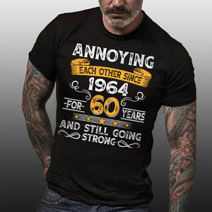 Vintage Annoying Each Other For Years - Personalized Shirt - Gift For Husband
