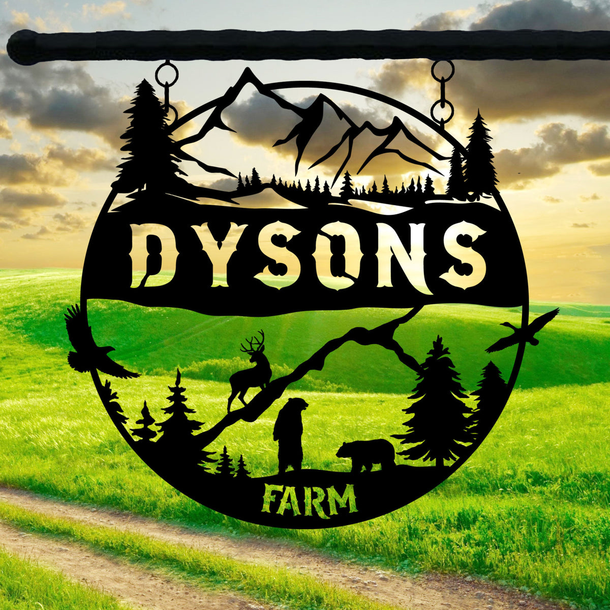 Personalized Ranch Metal Sign, Custom Metal Farmhouse Sign, , Outdoor Custom Wall Art, Unique Family Gift, Costom Metal Sign, Porch Wall Art