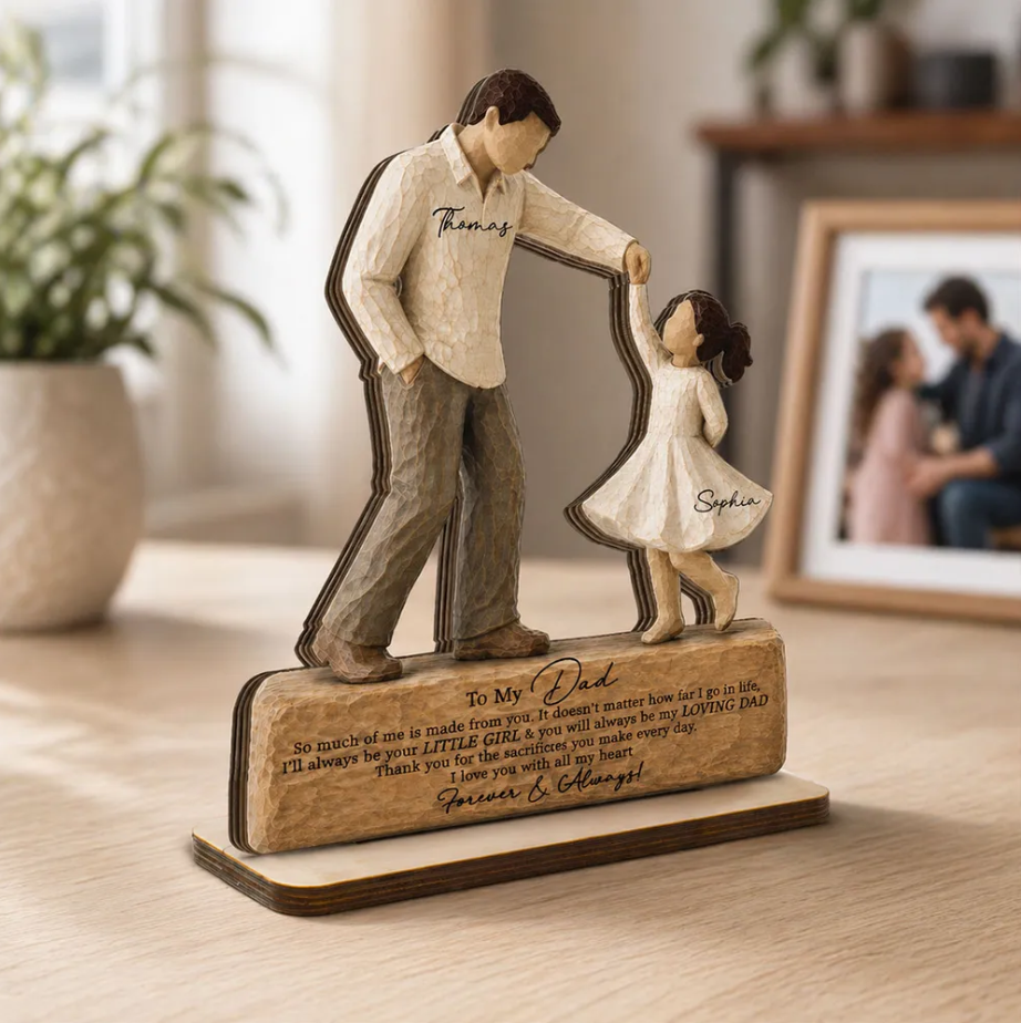 I Will Always Be Your Little Girl Father & Daughter Dancing - Personalized Wooden Plaque For Dad From Daughter