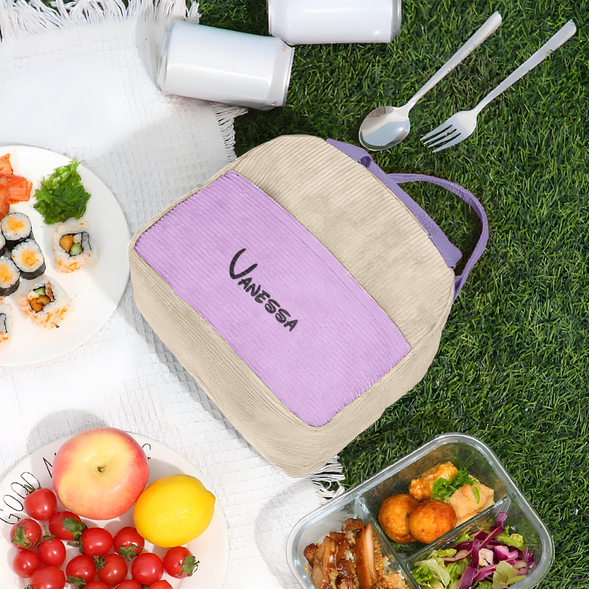 Personalized Lunch Bag With Name Embroidery, Custom Name Lunchbox Bag, Back to School Bag, Personalized Kid Lunchbag, School Lunch Bag