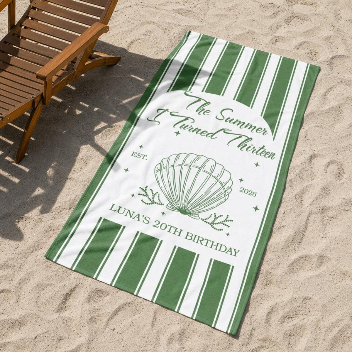 Custom The Summer I Turned Birthday Beach Towel, Birthday Party Beach Towels, Summer 20th 30th 40th Birthday Gift, Bachelorette Towels