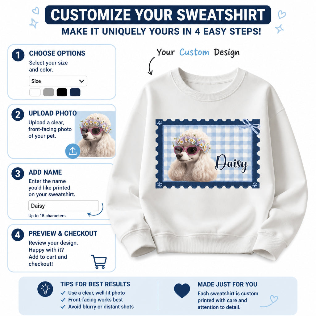 Custom Pet Portrait Circle-Badge Sweatshirt - Personalized Sweatshirt 14cd2fd7-9fa1-413f-8431-73f5b6a811ab.jpg