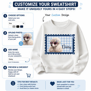 Custom Pet Portrait Circle-Badge Sweatshirt - Personalized Sweatshirt 14cd2fd7-9fa1-413f-8431-73f5b6a811ab.jpg