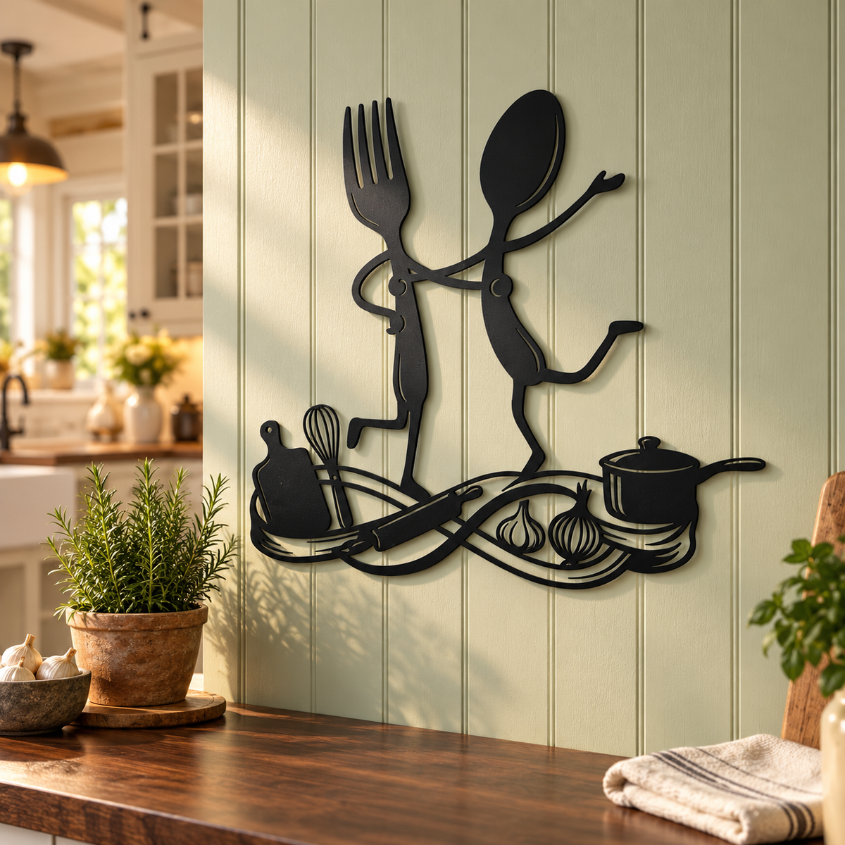 Fork Spoon Metal Wall Decor, Dancing Cutlery Kitchen Art, Playful Utensil Hanging, Dining Room Accent, Fun Chef Gift 14e0ca54-0a9b-4695-9b36-1d6036ff5037-0ee31724-2384-4a6b-af29-7b2377095111.png