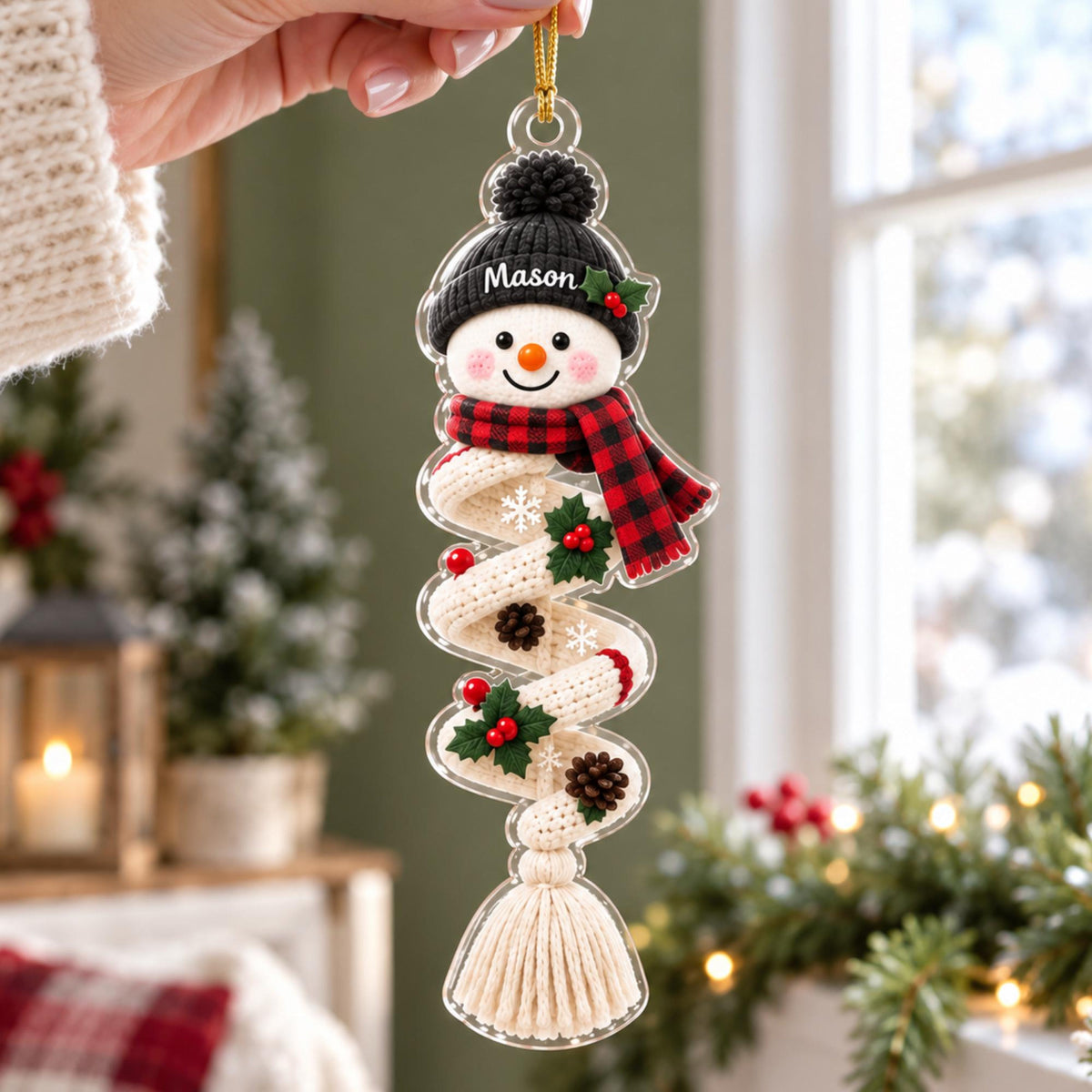 Spiral Snowman Ornament, Personalized Name Ornament, Choose Your Design, Custom Christmas Gift, Acrylic Winter Ornament 14e13564-cbe7-46ea-8788-0724bc925048-4.jpg
