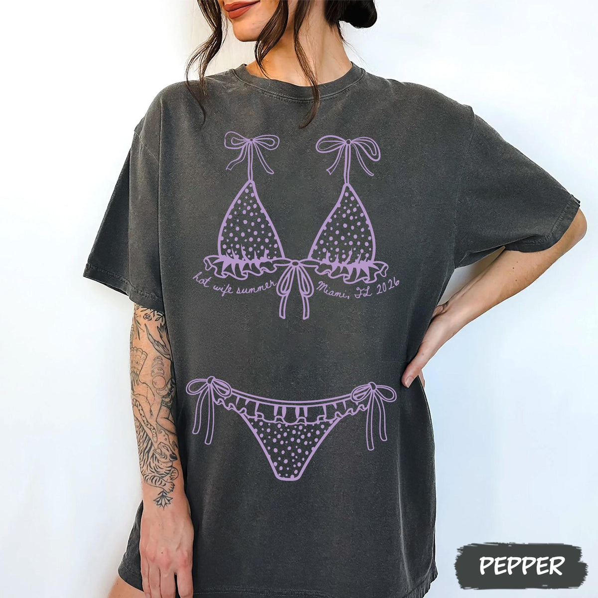 Custom Bikini Bachelorette Shirts: Hot Wife Summer Shirt, Girls Beach Party Coastal Trip Tee, Bikini Bachelorette Party Shirt, Engaged Gifts 14f1949c-c9df-4f2c-8a2e-b1f4ed245f25-banner-7.jpg