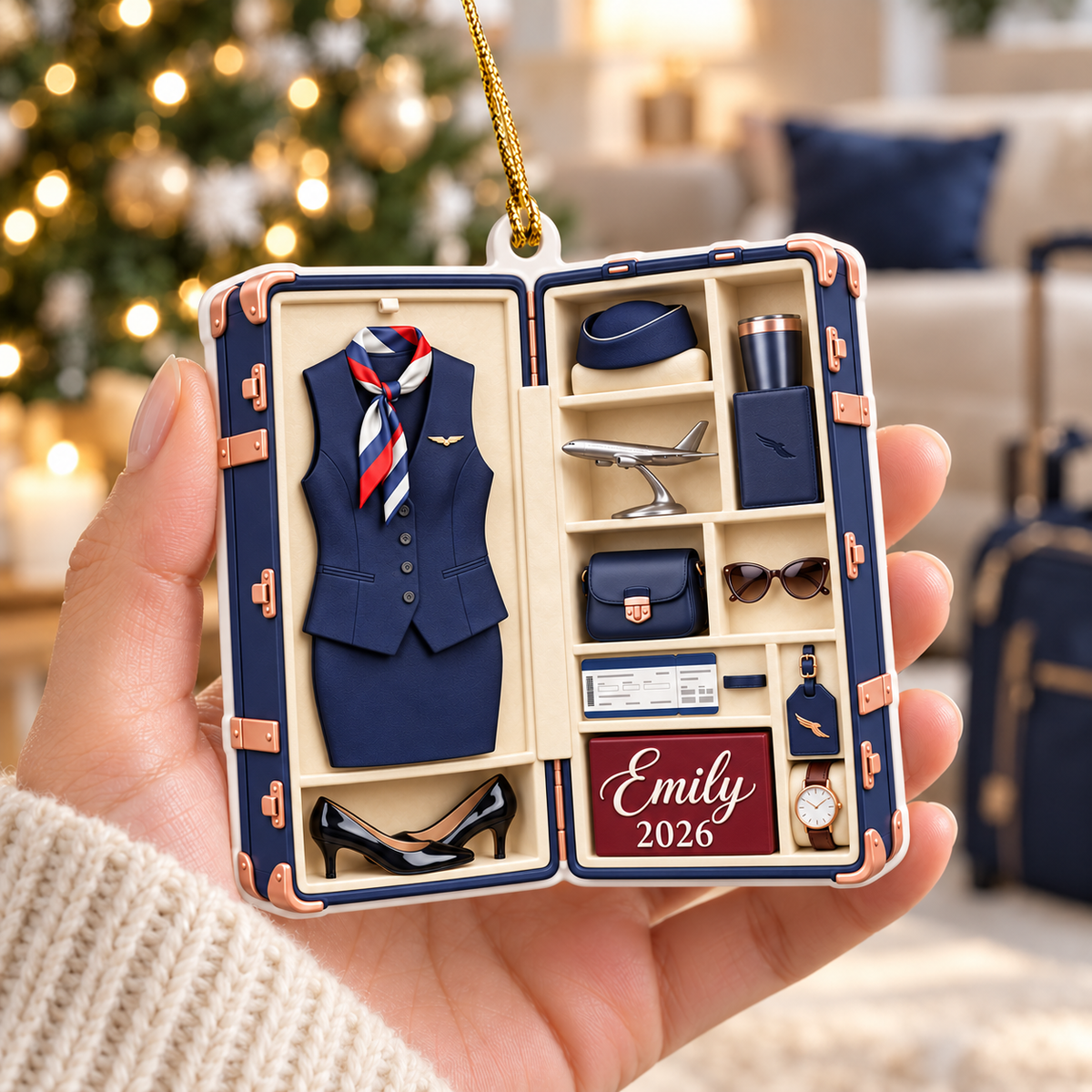 Personalized American Airlines Flight Attendant 3D Relief Ornament, Airline Crew Xmas Gift, Cabin Crew Travel Keepsake, Aviation Decor 14f47e29-bae0-4b8b-bc45-bd2cc5ffe762-71fefe4e-92a0-42f6-9122-fc7c456b2aec.png