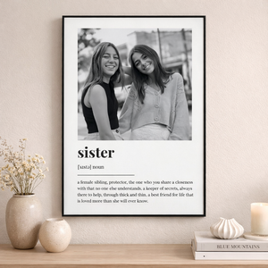 Sister Definition Custom Photo - Personalized Canvas - Gift For Bestie, Sister, Sibling