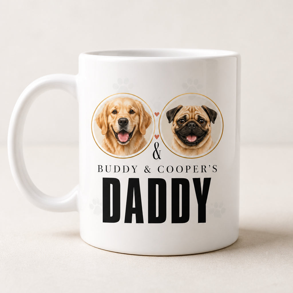 Custom Pet Portrait Mug - “Buddy & Cooper’s Daddy” - Personalized Mug 150751a1-6fc3-47c7-bacc-598beede63f4.jpg