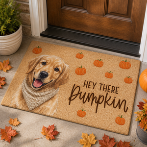 Custom Pet Portrait Fall Doormat – Hey There Pumpkin - Personalized Doormat 15158505-7a4b-44f5-b2fa-a0be560d39df.png