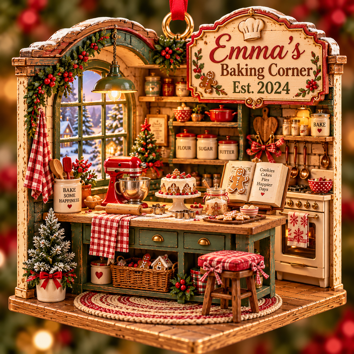 Personalized Baking Corner Christmas Ornament – Custom Name & Year, Baker Gift for Her, Baking Lover Gift, Christmas Gift for Mom 152266ae-e0b9-46a4-9ff4-a4395b75f8ce-42e11c82-7d9e-4627-8a18-8416d3e2181f.png