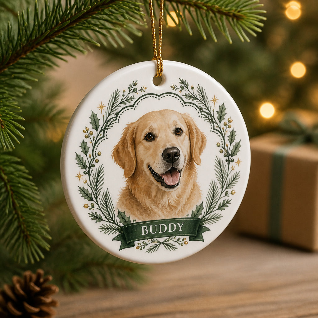 Custom Pet Portrait Wreath Ornament - Personalized Ornament 1525de0e-081d-4aa6-bb76-0c46ad1a49a5.jpg