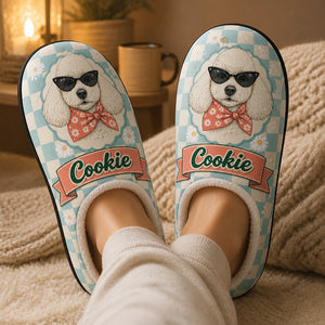 Custom Pet Name Sunglasses Dog Fleece Slippers - Personalized Fleece Slipper 152ab848-4275-4aa5-a51b-4d2772893e00.jpg