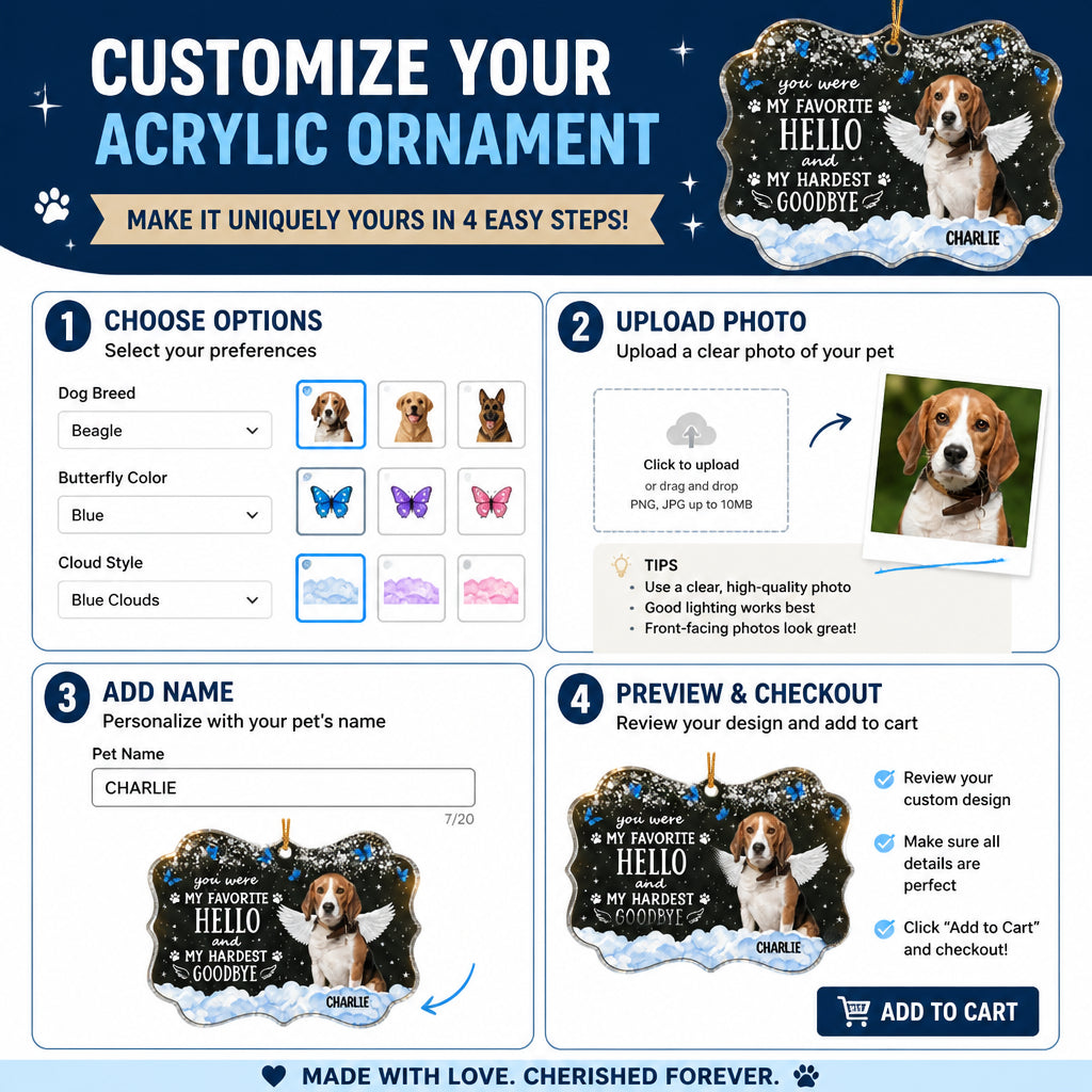 Favorite Hello Hardest Goodbye Pet Memorial Acrylic Ornament - Personalized Transparent Acrylic Ornament 153f1589-b105-4c7a-baa9-152460b2fb13.jpg