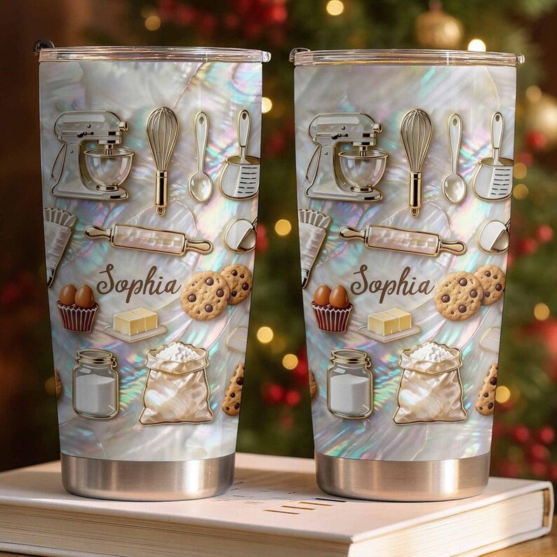 Personalized Baker Tumbler, Custom Name Baking Travel Mug, Gift for Baker or Baking Lover, Cookie Baker Insulated Coffee Cup, Kitchen Gift for Her 1541648e-b729-4aae-9e69-aee3f12ce5b5-l0.jpg