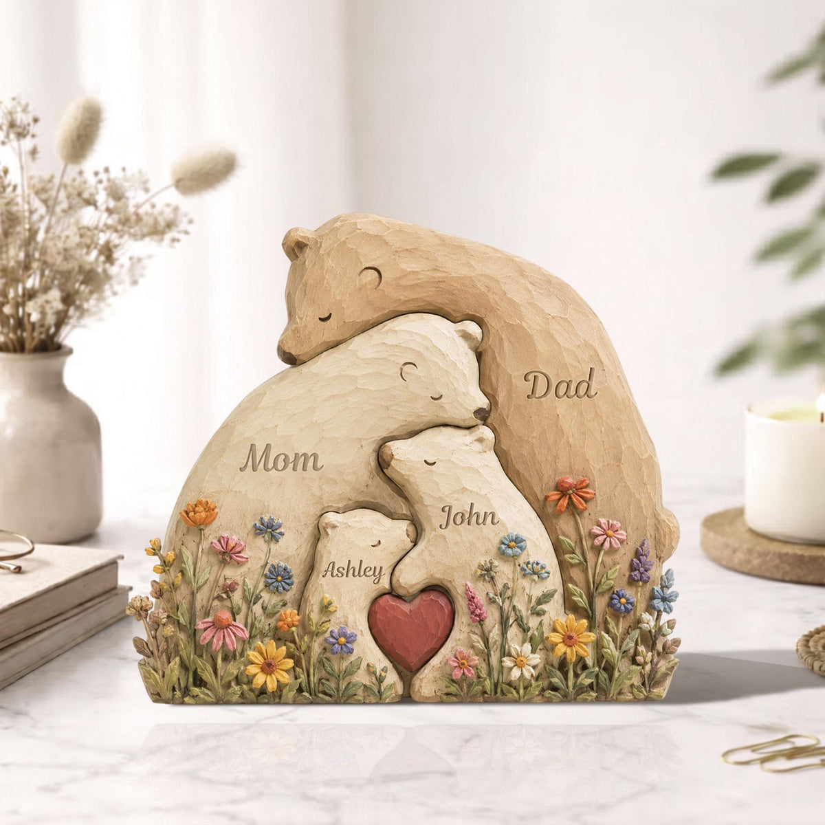 Personalized Bear Family Wooden Block, Custom Name Family Sign Home Decor, Mother's Day Keepsake, Father's Day Gift From Kids, Family Plaque 1545189e-0803-4b44-8943-5d30fd701bc1-3.jpg
