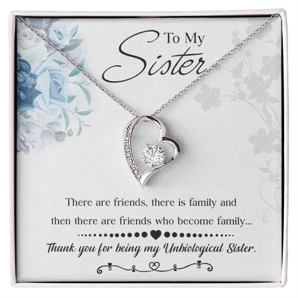 To My Sister Thank You For Being My Unbiological Sister Necklace With Message Card, Birthday Gift, Meaningful Gift For Sister, Love From Sis. 1545.jpg