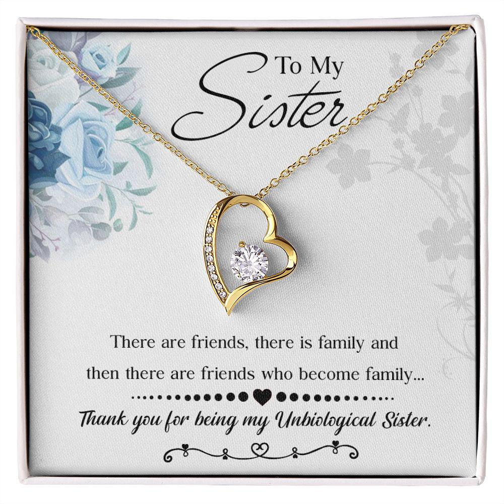 To My Sister Thank You For Being My Unbiological Sister Necklace With Message Card, Birthday Gift, Meaningful Gift For Sister, Love From Sis. 1548.jpg