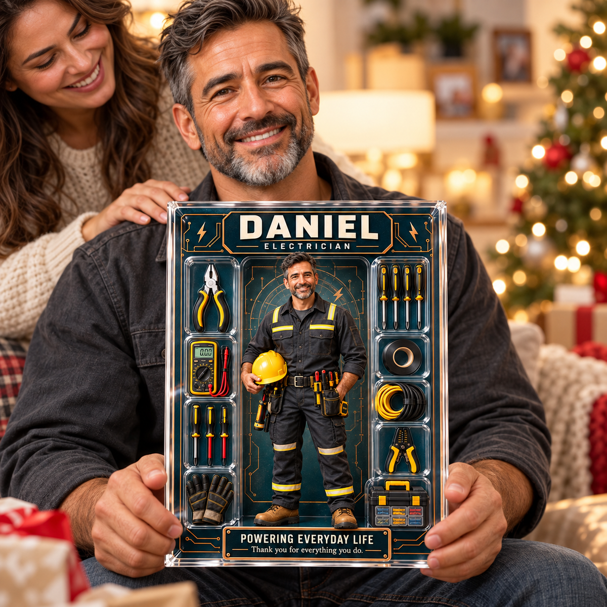 Title: Personalized Electrician Acrylic Block – Custom Photo & Name Electrician Figure, Workshop Decor & Electrician Appreciation Gift 154adfb4-9724-4234-b9cd-805fe83ec3b3-Personalized-electrician-plaque-gift-moment-2.png