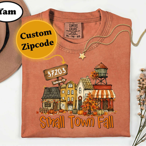 Personalized Small Town Fall Shirt, Custom Zip Code Comfort Colors Tee, Rustic Autumn Village Graphic, Fall Sweatshirt Hometown Gift for Mom 156aeffb-4d88-41f1-ba59-fae7713baeb7-3.png