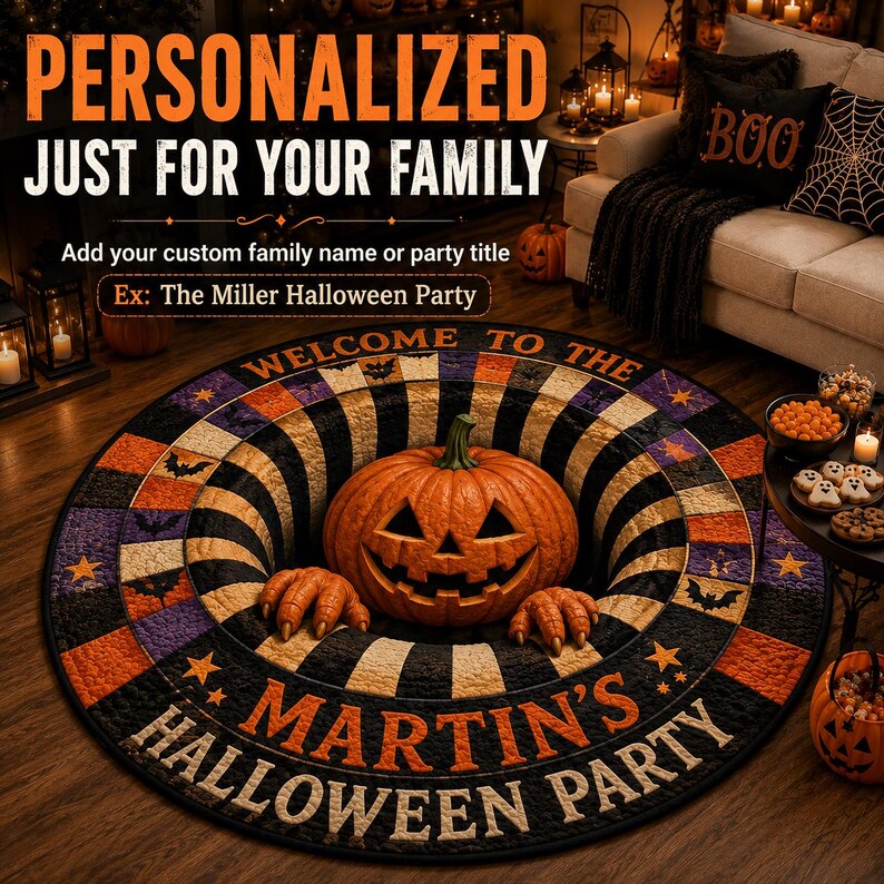 Personalized 3D-Look Pumpkin Halloween Rug, Round Quilted Floor Mat with Custom Family Name 1570905a-d5c8-4f19-b86b-efc46c24b029-vbnbvnbv-1-.jpg