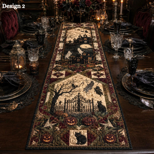 Halloween Quilted Table Runner, Fall Table Runner, Pumpkin Cat Ghost Bat Table Decor, Spooky Autumn Dining Table Runner Halloween Home Decor 15719f84-0cfe-46a5-a937-82b22a65ee74-design-2.png